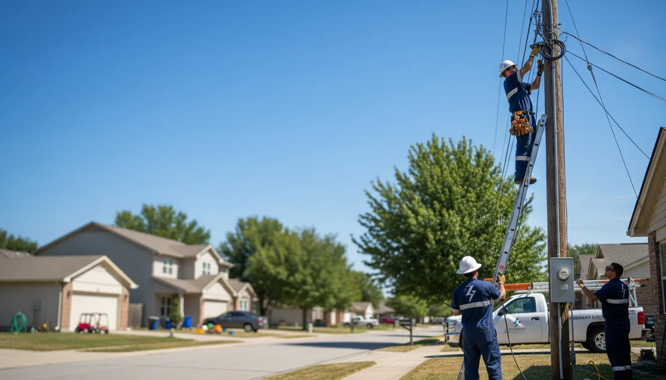 Residential electrician providing installation services in Bruning, NE